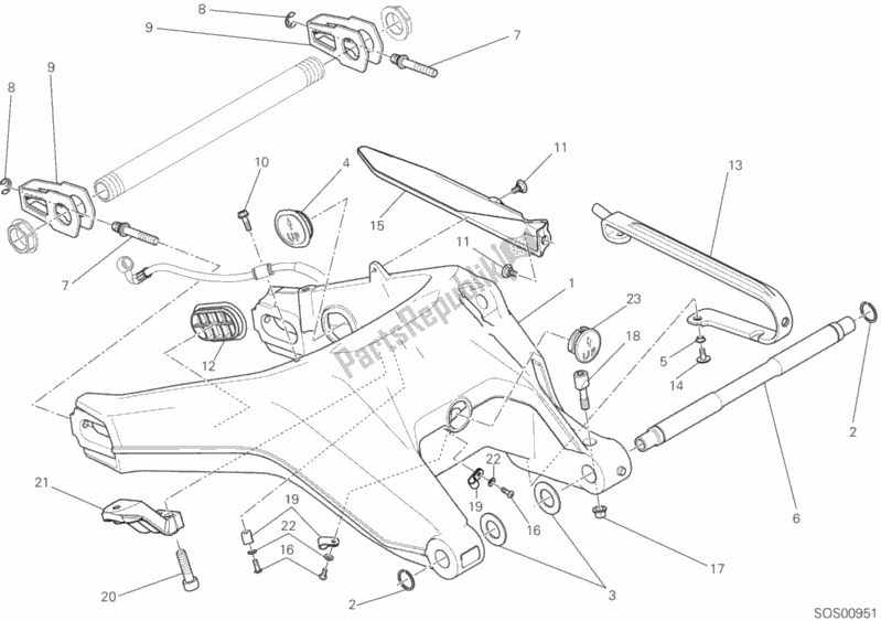 Toutes les pièces pour le Bras Oscillant Arrière du Ducati Scrambler Flat Track Thailand USA 803 2020